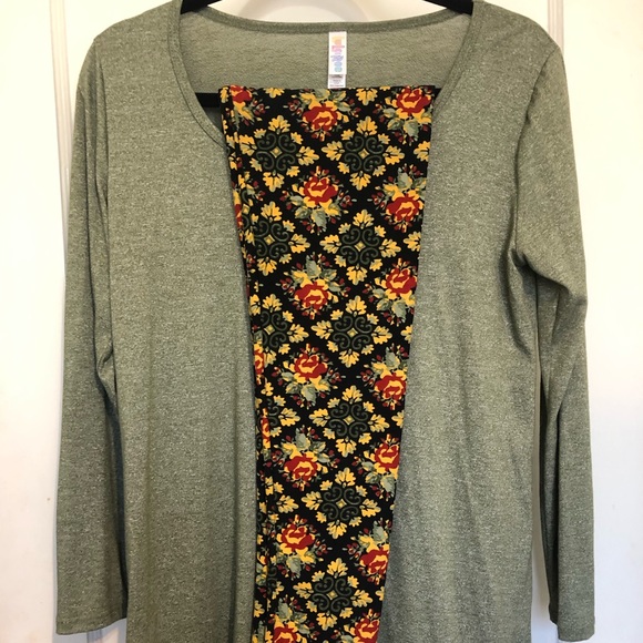 LuLaRoe Outfit - XS Lynnae Top & OS Leggings - Picture 1 of 3